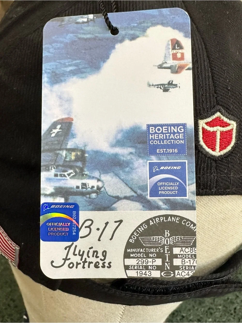 Boeing B-17 Flying Fortress Totem Hat, Black, WWII Aviation, War Birds NEW